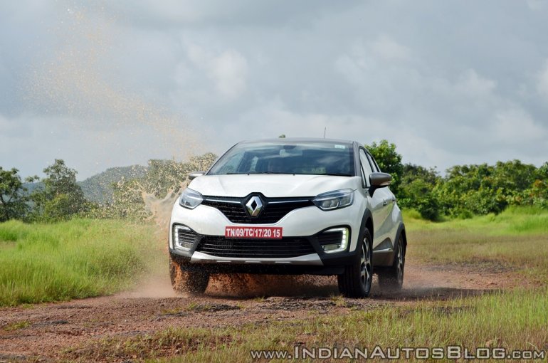 Renault Captur test drive review action shot water splash