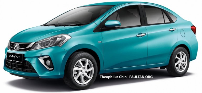 2018 Perodua Myvi sedan Rendering by Theophilus Chin