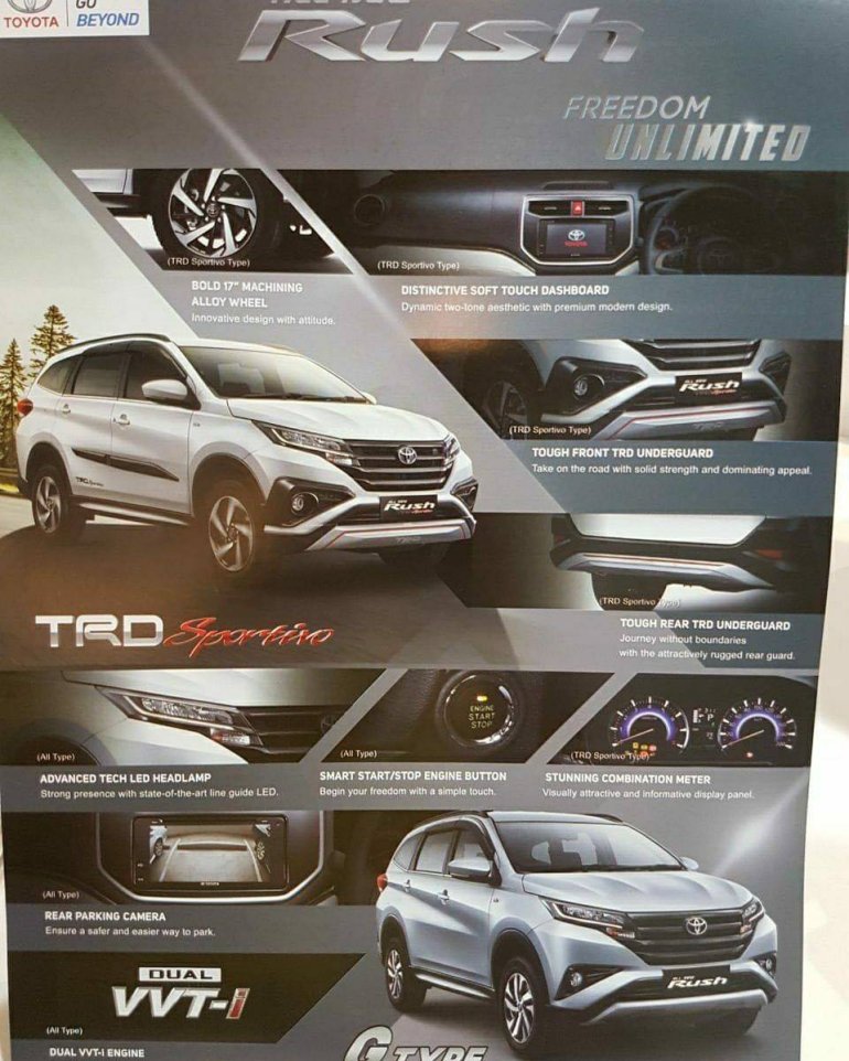 2018 Toyota Rush brochure scan front