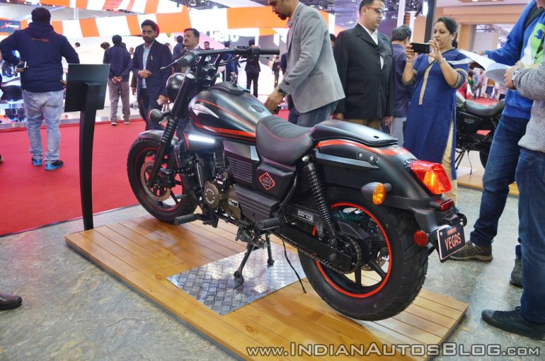 UM Renegade Sports S Vegas Edition rear left quarter at 2018 Auto Expo