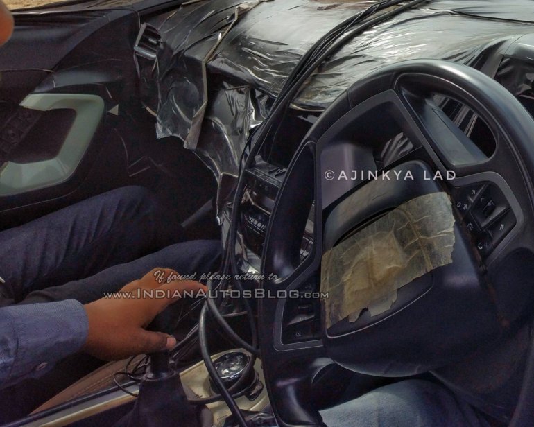 Tata Harrier dashboard spied