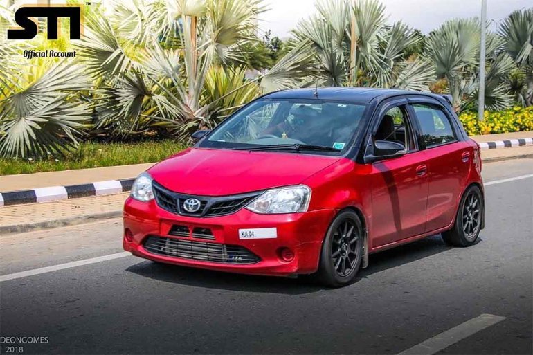 Modified Toyota Etios Liva with 211 hp on tap, because why not? [Video]
