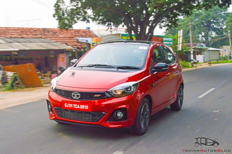 Tata Tiago Jtp Review Images Front Three Quarters